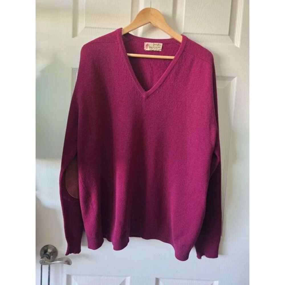 Vintage Mens Pringle Made In Scottland 100% Cashmere Sweater Size 46 V-Neck - Picture 2 of 14